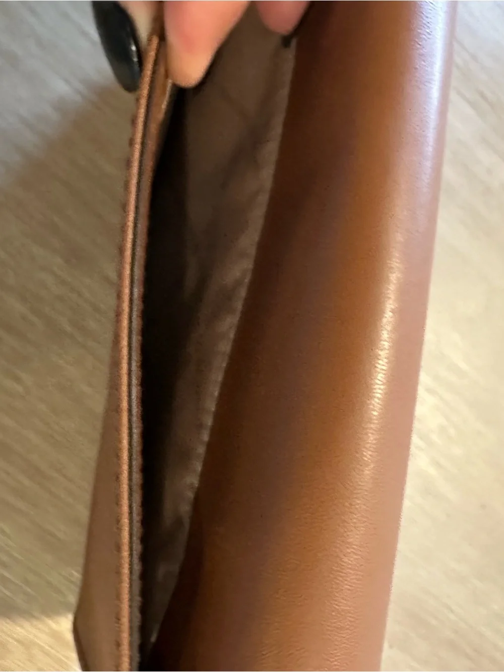 Michael Kors Saffiano Leather Small Crossbody Bag Luggage Brown NWOT